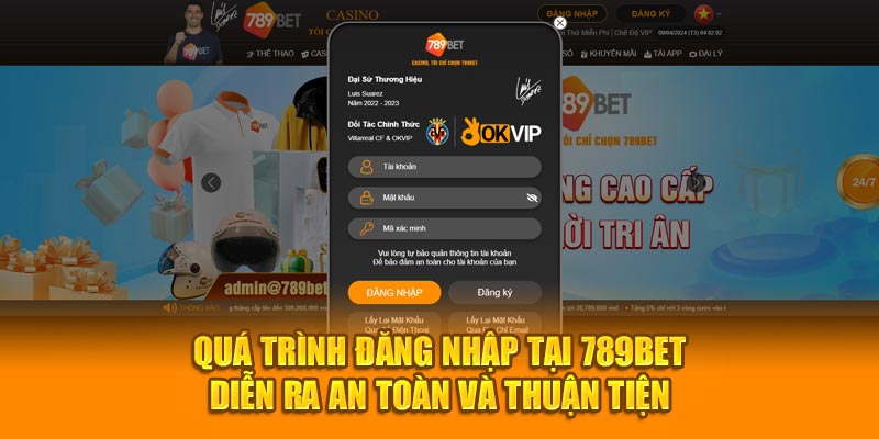 Quá trình đăng nhập tại 789bet diễn ra an toàn và thuận tiện